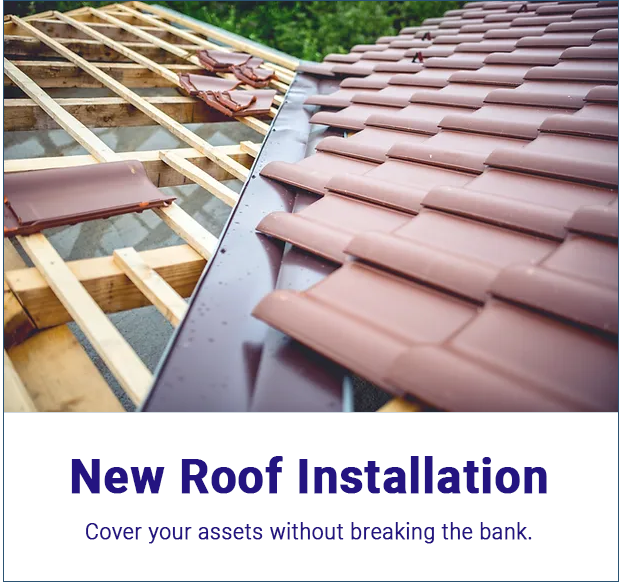 Services - New Roof Installation New Roof Installation Graphic